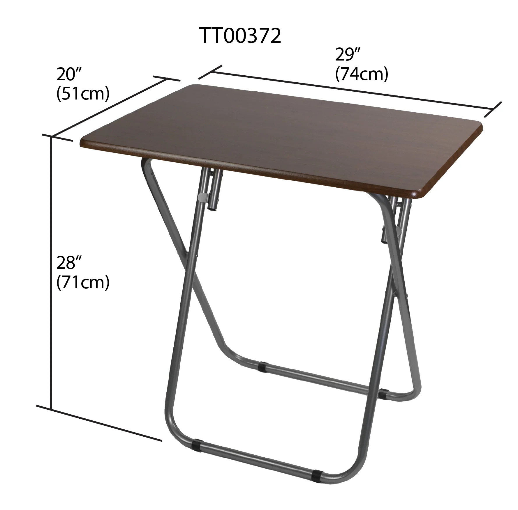 Home Basics Jumbo Multi-Purpose Foldable Table, Cherry - Image 6