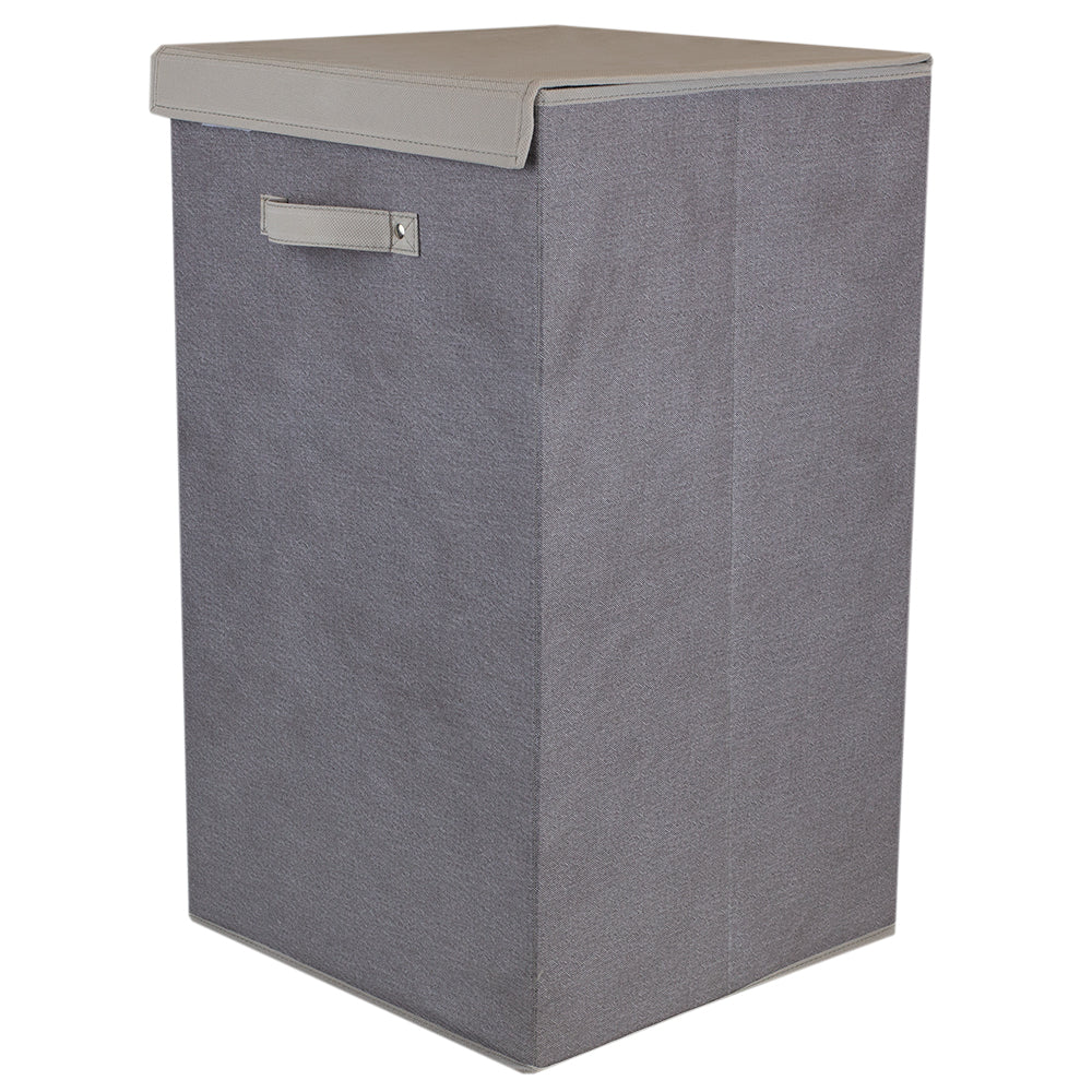 Home Basics Kensington Non-Woven Laundry Hamper, Beige, 14.25x24.75 Inches