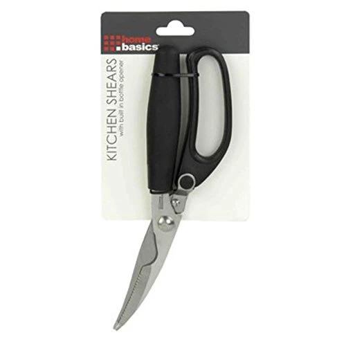 Home Basics Kitchen Poultry Shears Scissors With Built In Bottle Opener, Stainless Steel - Image 2