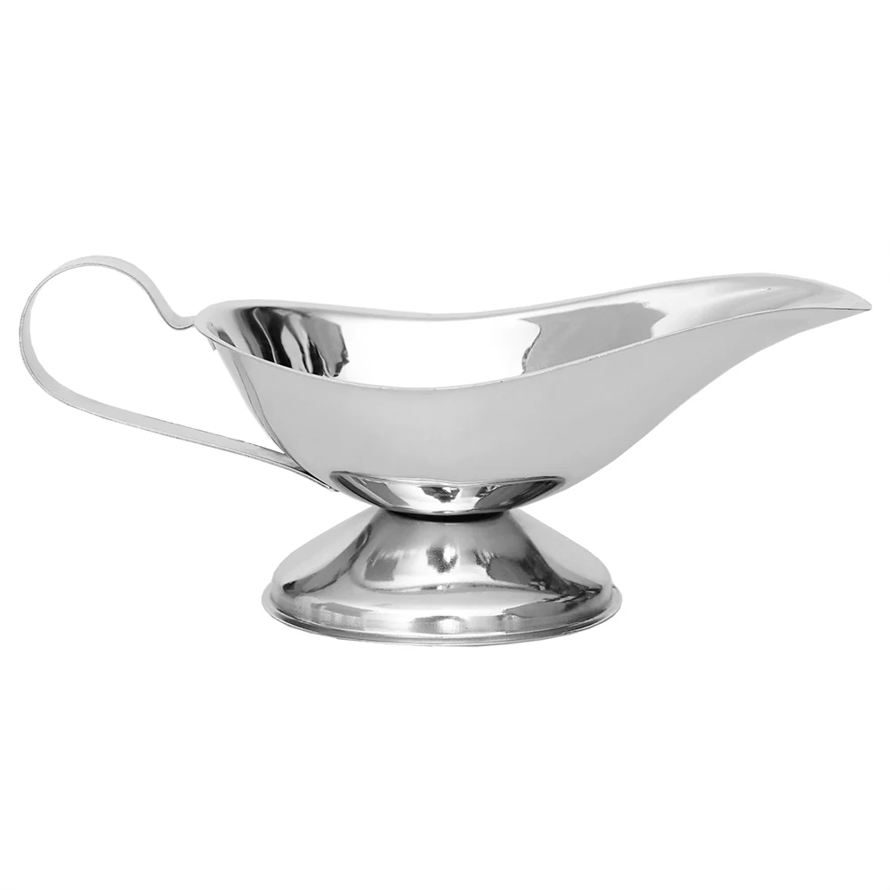 Home Basics Large Capacity Stainless Steel Gravy Boat, Silver
