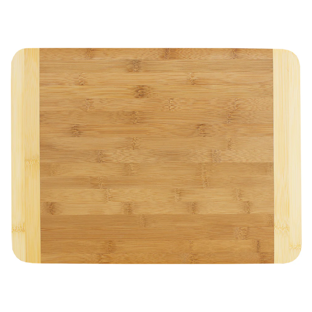 Home Basics Large Dual Tone Bamboo Cutting Board, Natural, 12x16 Inches