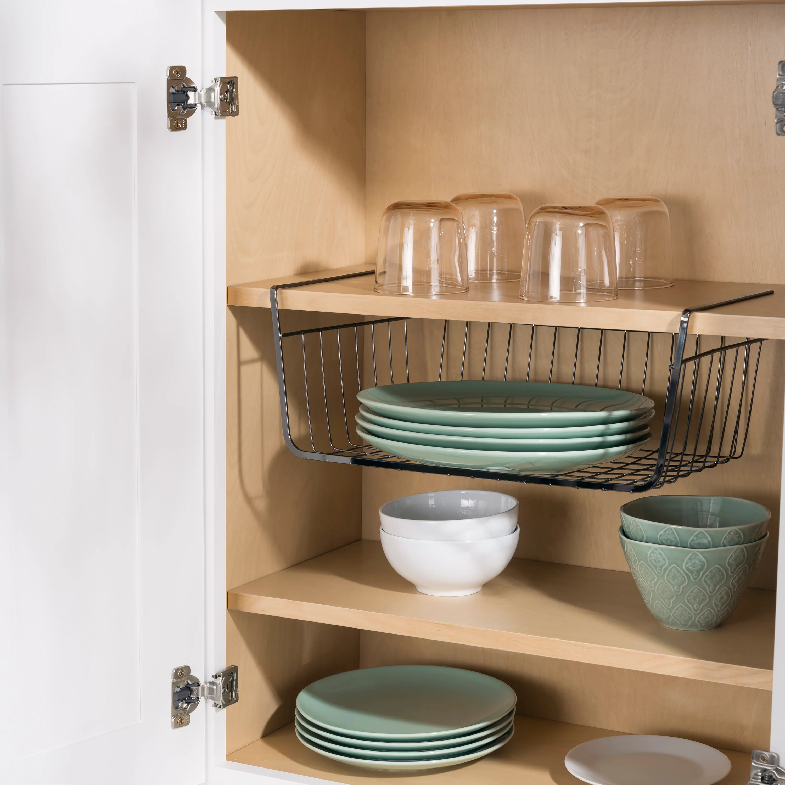 Home Basics Large Under the Shelf Basket, Black Onyx - Image 2