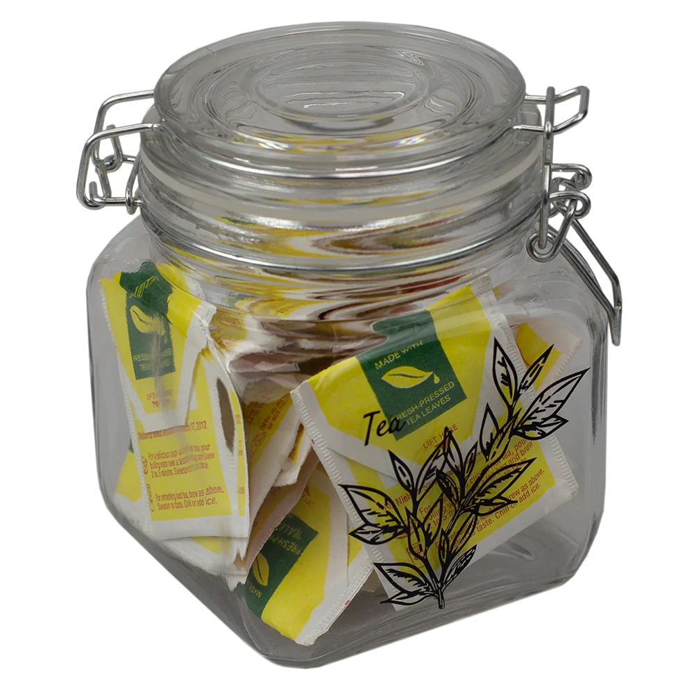 Home Basics Ludlow 23 oz.  Canister with Metal Clasp, Clear - Image 6