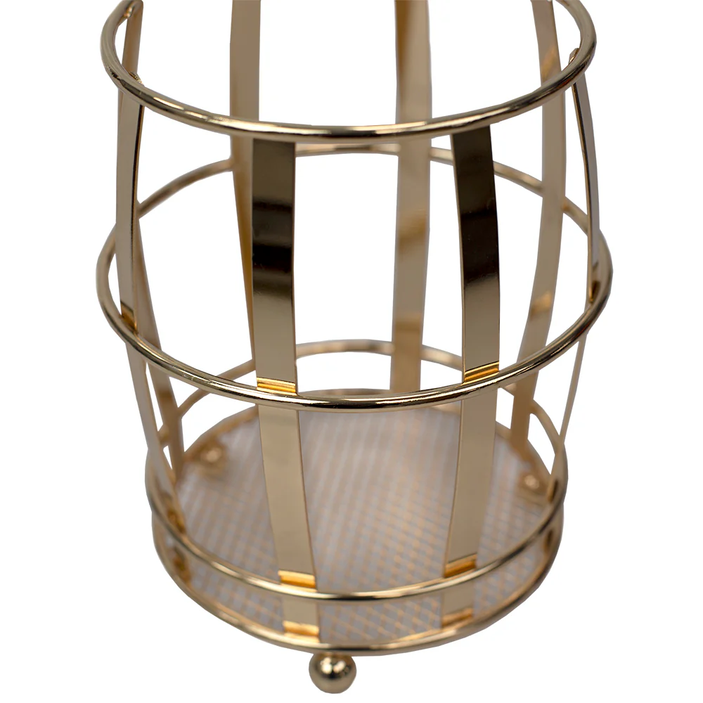 Home Basics Lyon Cutlery Holder with Mesh Bottom and Non-Skid Feet, Rose Gold - Image 3