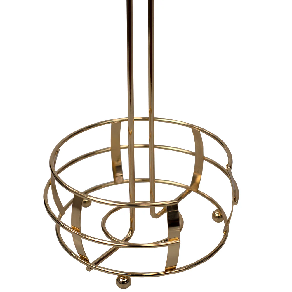 Home Basics Lyon Free-Standing Paper Towel Holder, Rose Gold - Image 3