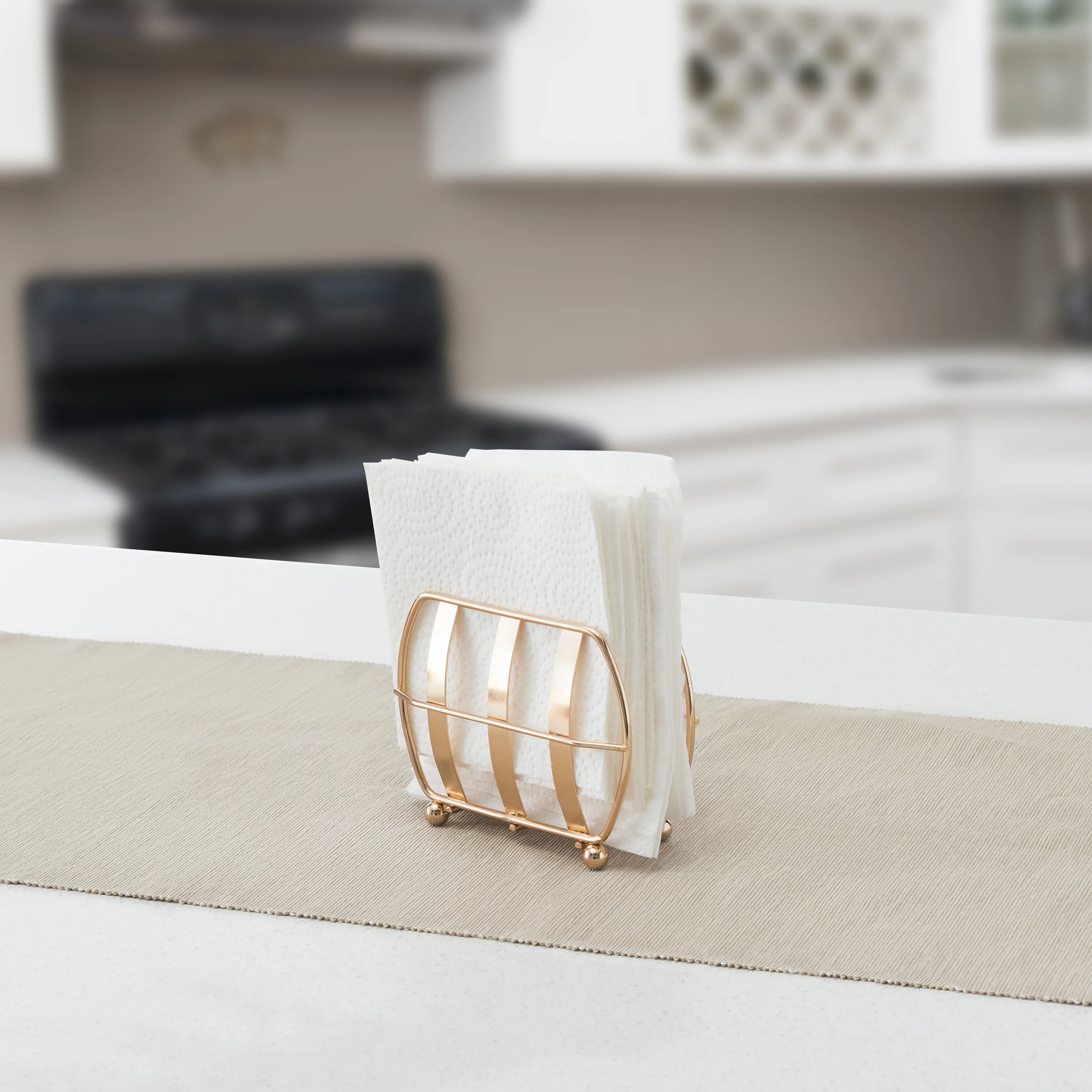 Home Basics Lyon Napkin Holder, Rose Gold - Image 3