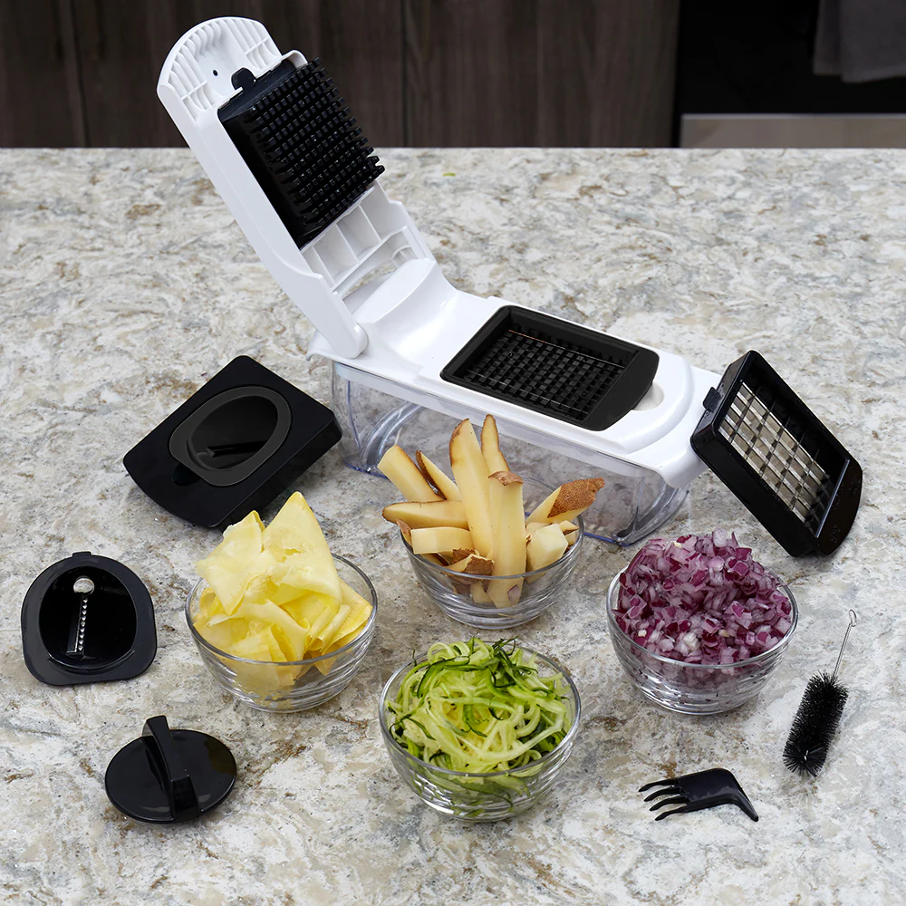 Home Basics Mandoline Slicer with Storage, White - Image 4