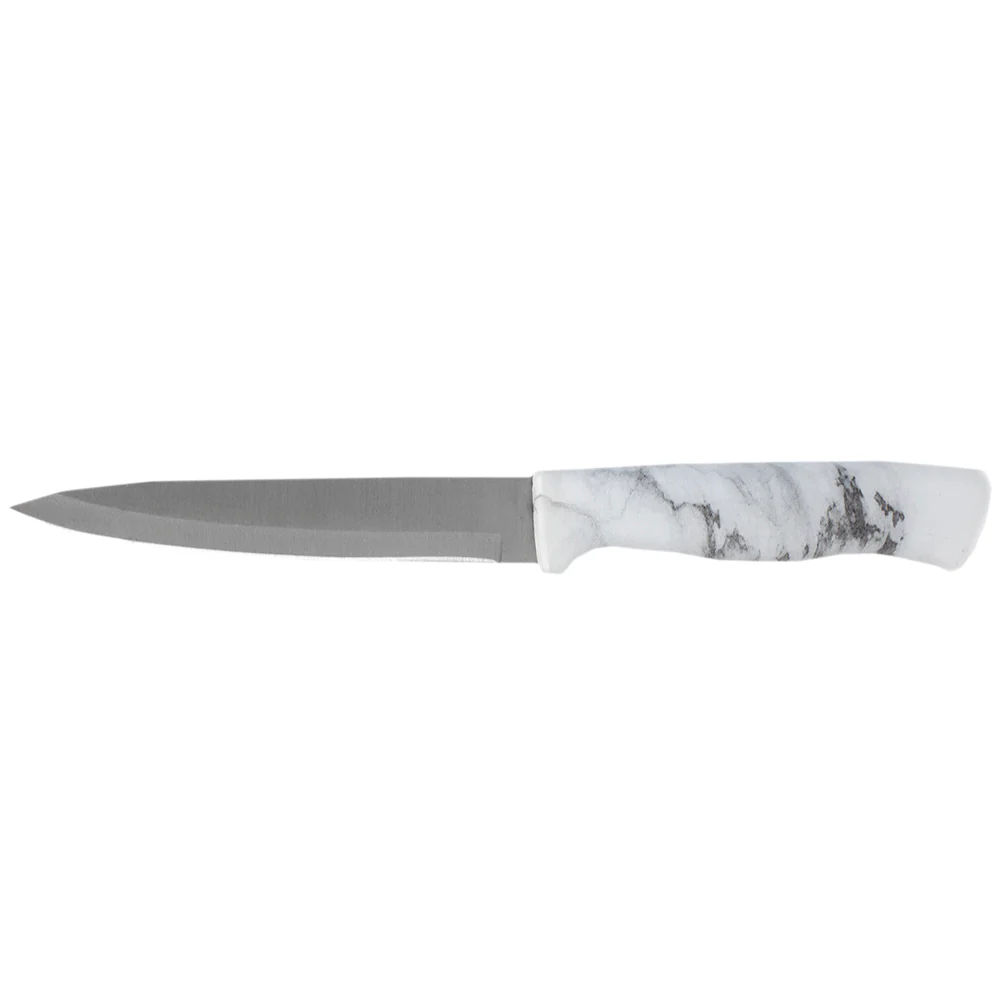 Home Basics Marble Collection 5  Utility Knife, White