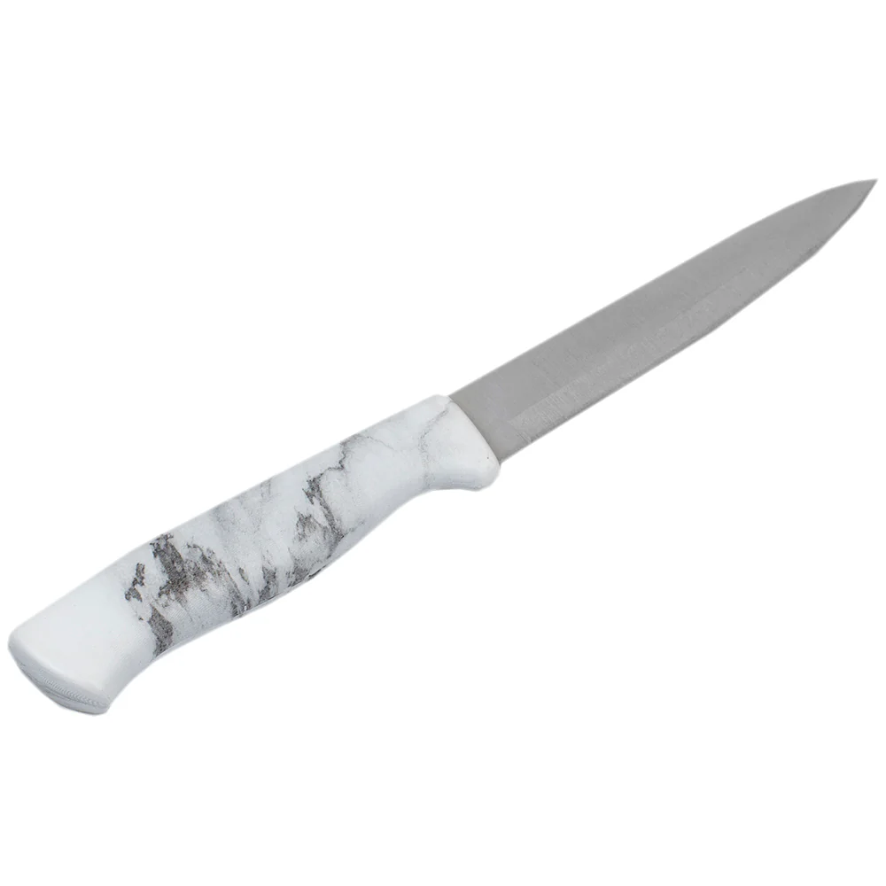Home Basics Marble Collection 5  Utility Knife, White - Image 3