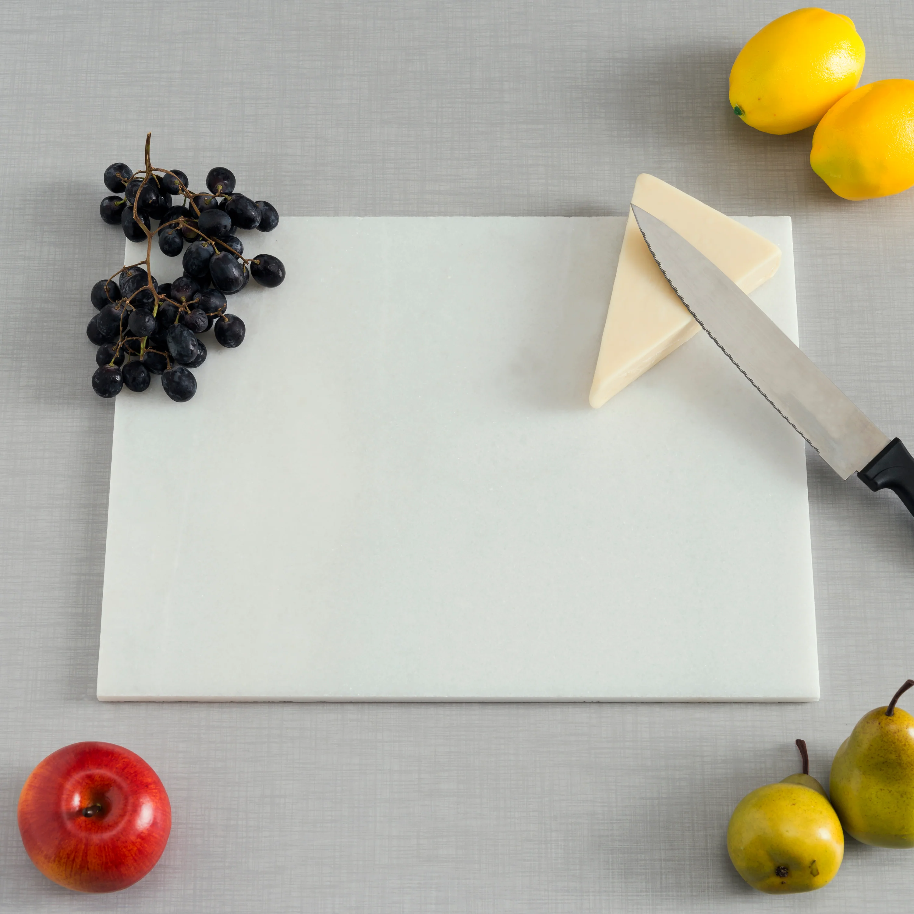 Home Basics Marble Cutting Board, White, 12x16 Inches - Image 4