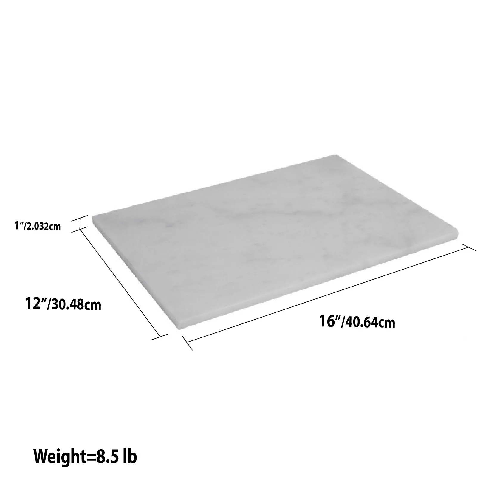 Home Basics Marble Cutting Board, White, 12x16 Inches - Image 5