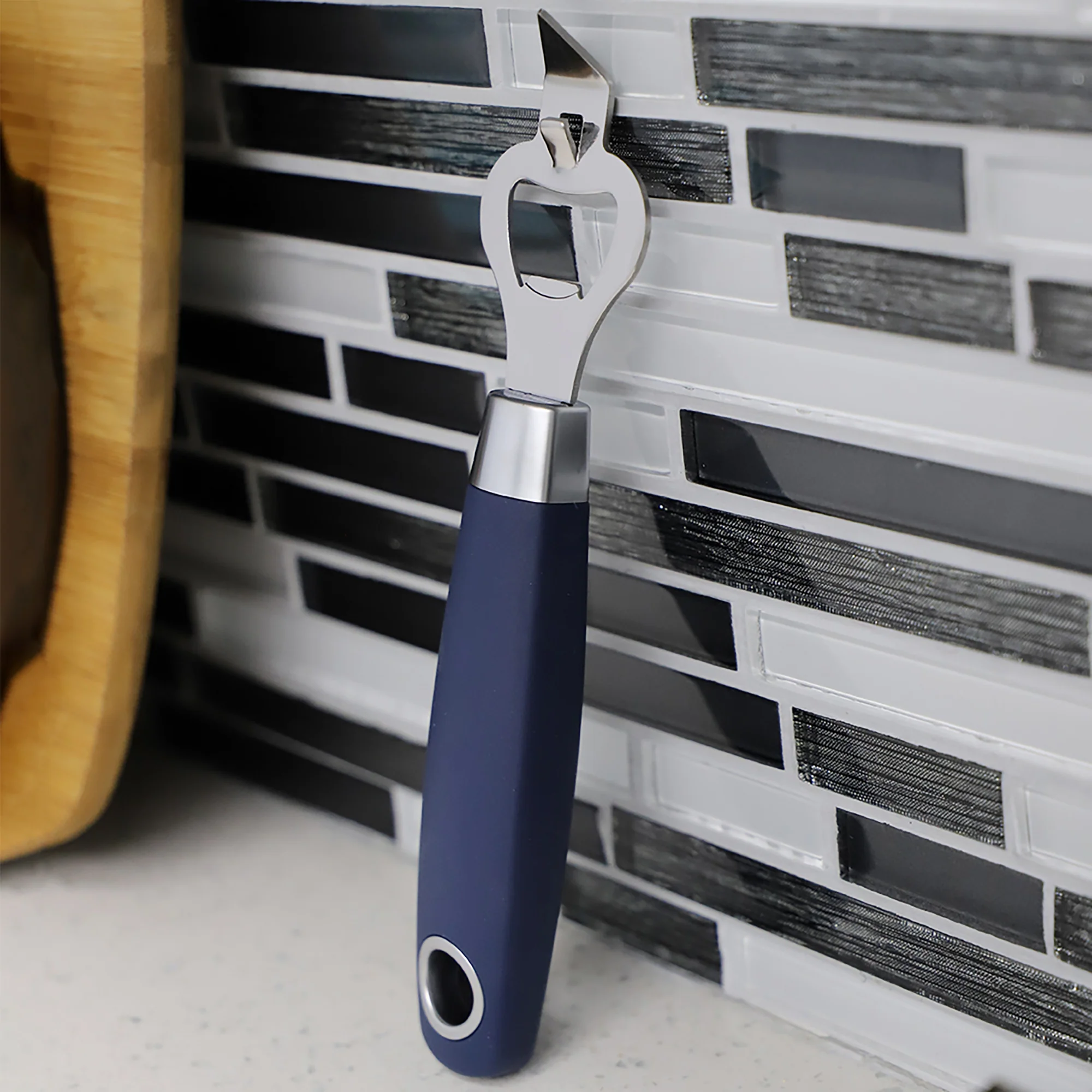 Home Basics Meridian Stainless Steel Bottle Opener, Indigo - Image 3