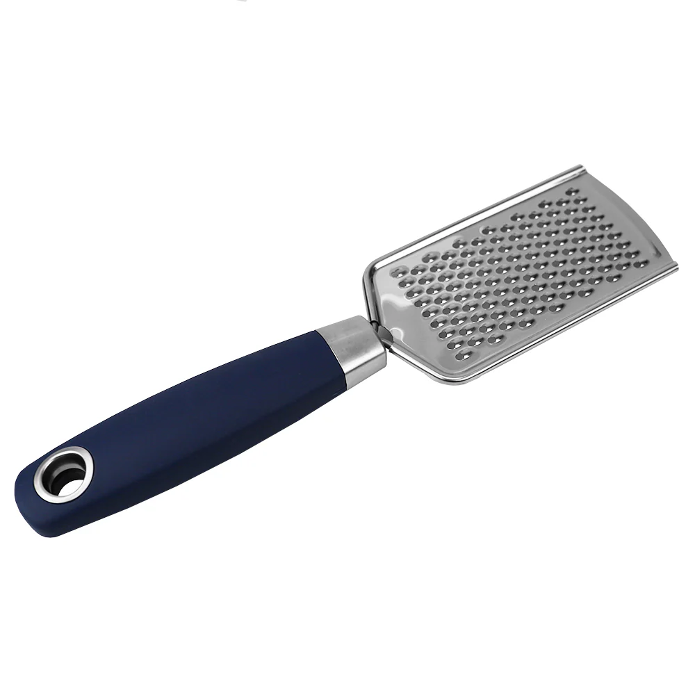 Home Basics Meridian Stainless Steel Mini  Handheld Cheese Grater, Indigo