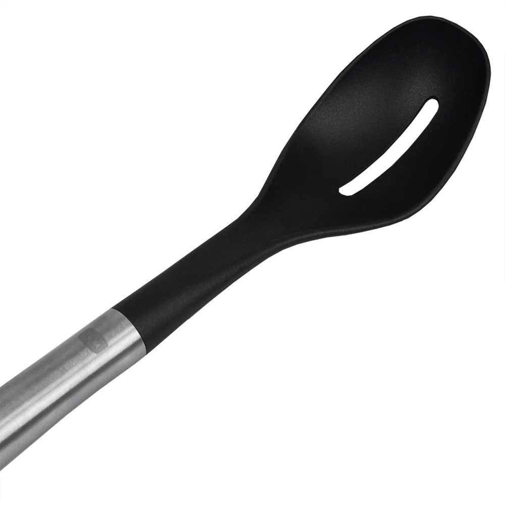 Home Basics Mesa Scratch-Resistant Nylon Slotted Spoon with Stainless-Steel, 13 Inches - Image 5