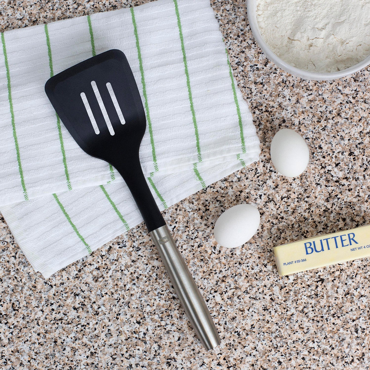 Home Basics Mesa Scratch-Resistant Nylon Spatula with Stainless-Steel, 13 Inches - Image 10