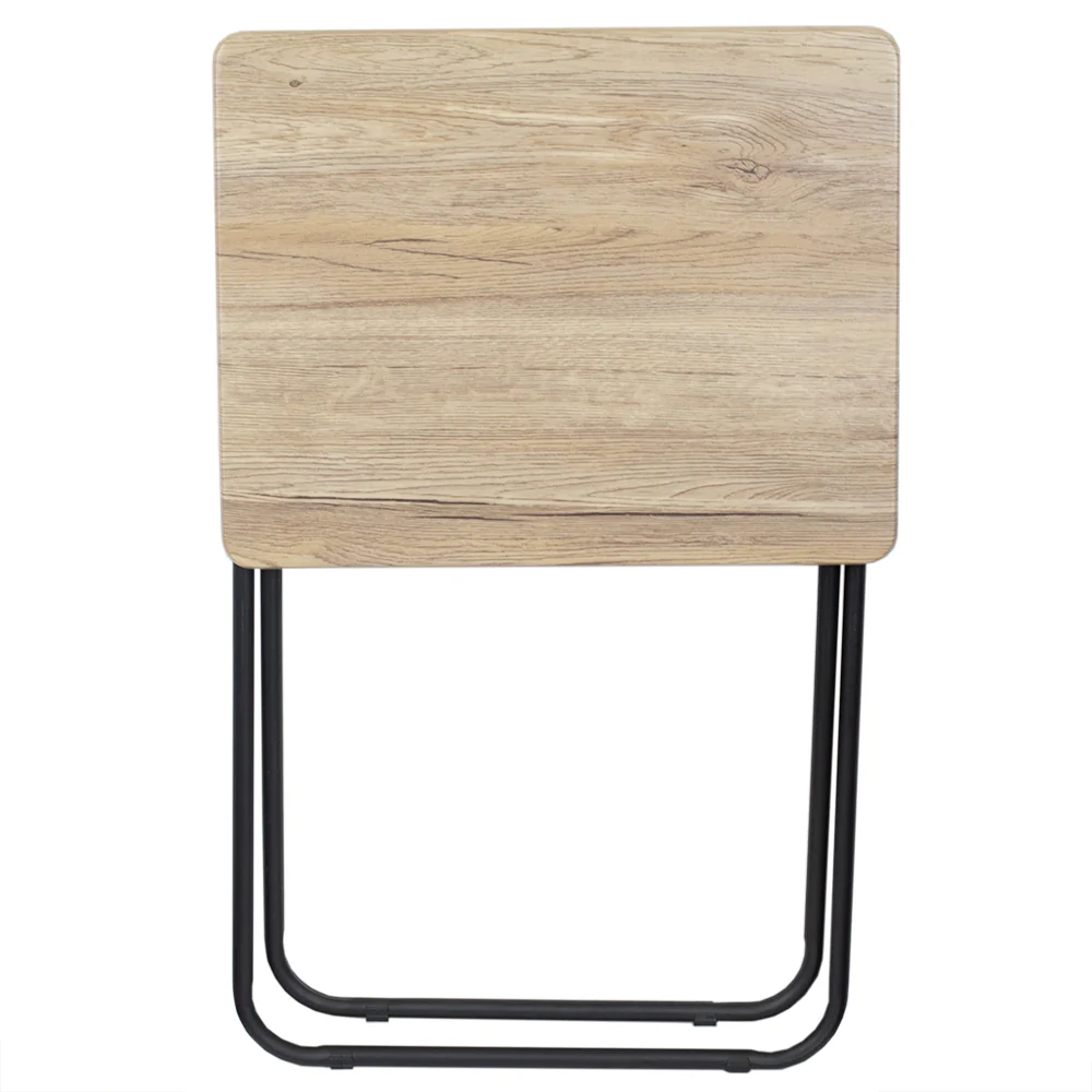 Home Basics Multi-Purpose Foldable Table, Rustic - Image 3