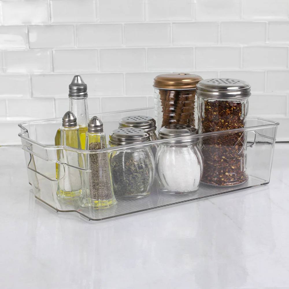 Home Basics Multi-Purpose Plastic Fridge Bin, Clear - Image 5
