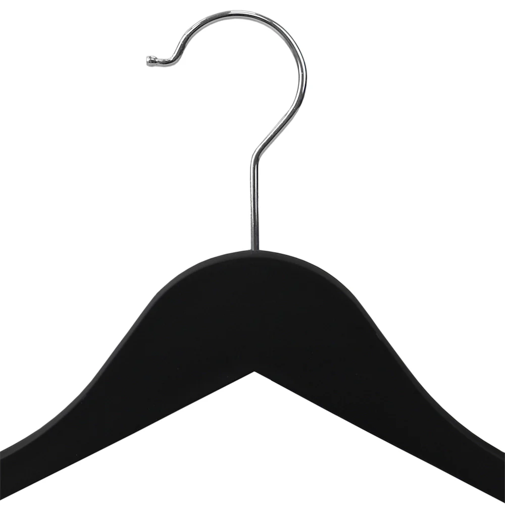 Home Basics Non-Slip Space-Saving Rubberized Plastic Hangers, Black - Image 3
