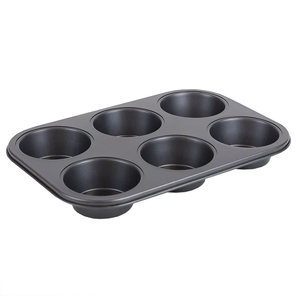 Home Basics Non-Stick 6 Cup Muffin Pan - Image 4