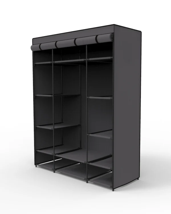 Home Basics Non-Woven Free-Standing Storage Closet, Grey - Image 3