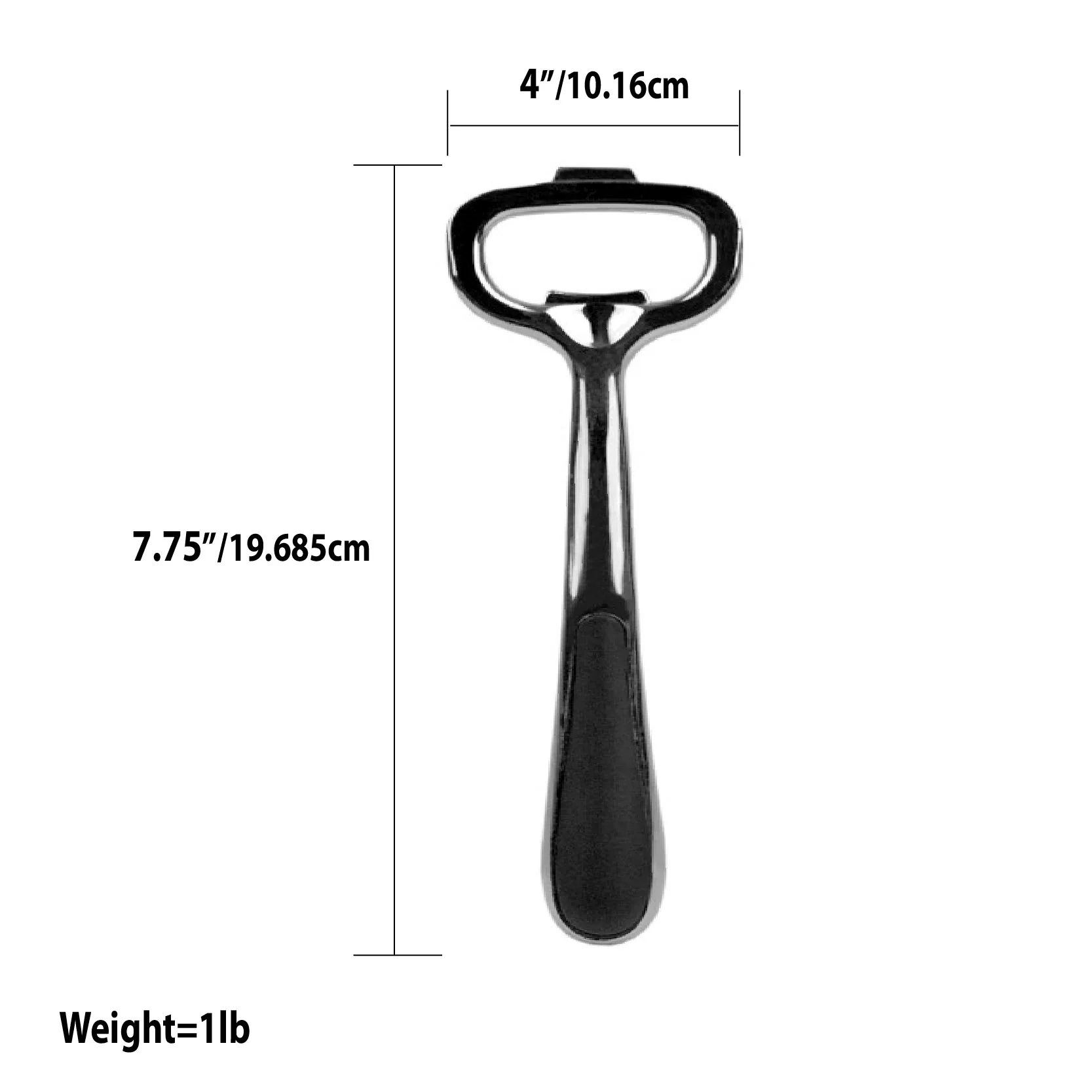 Home Basics Nova Collection Zinc Bottle Opener, Silver - Image 4