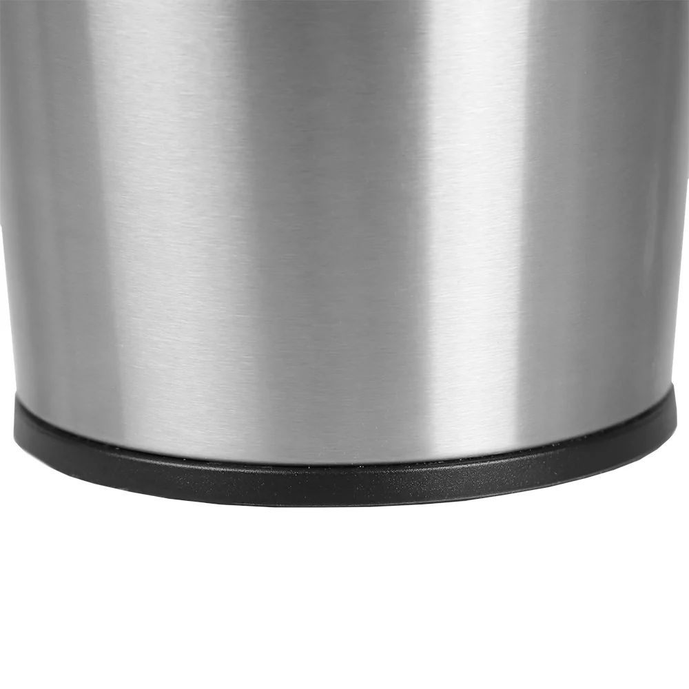 Home Basics Open Top 8 Lt Stainless Steel Waste Bin, (9.5" x 10.25"), Silver - Image 3