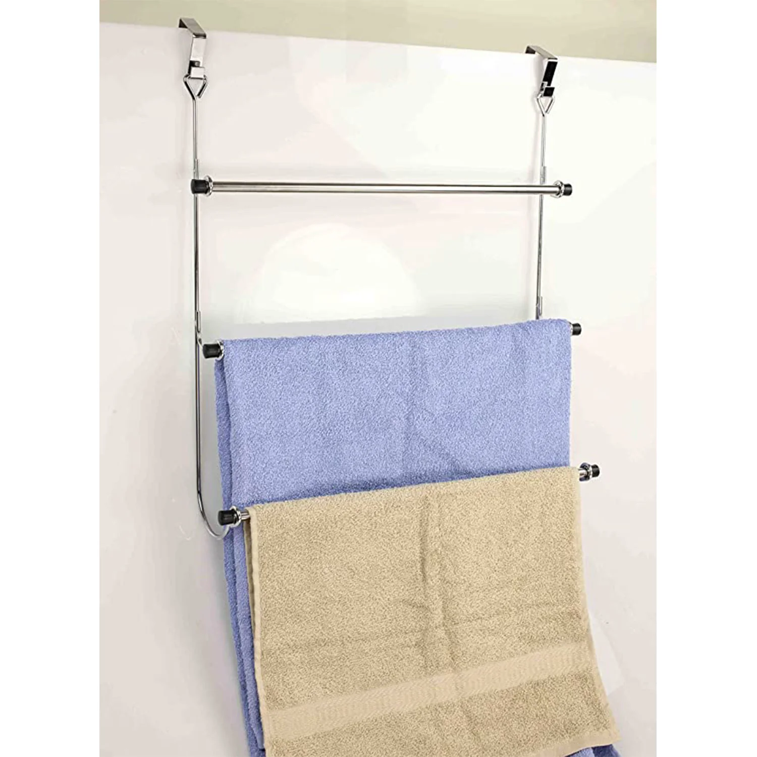 Home Basics OTD Chrome Towel Rack, Silver, Holds Up to 3 Towels, Chrome Plated Steel - Image 2