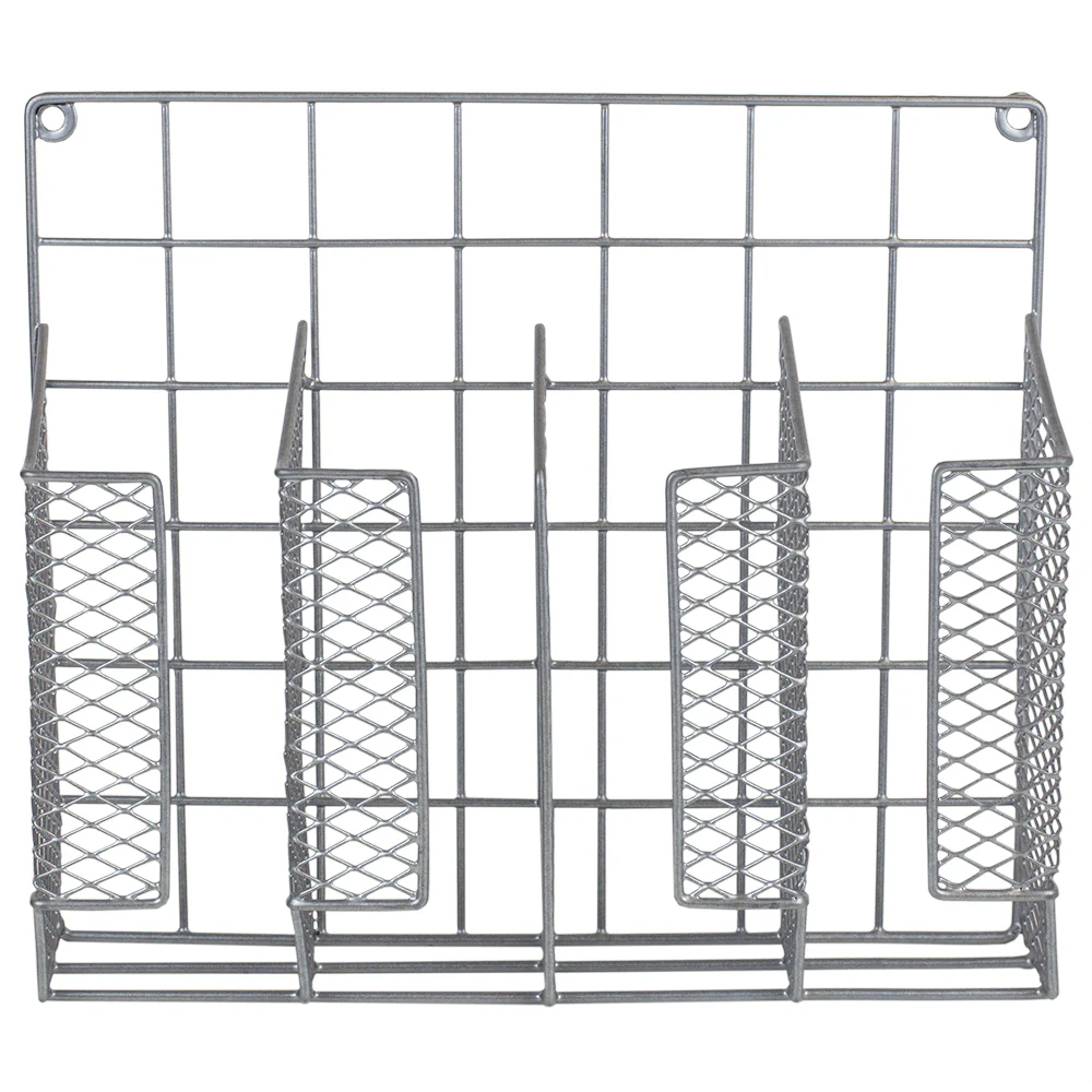 Home Basics Over the Cabinet Vinyl Coated Steel Wrap Organizer, Silver - Image 3