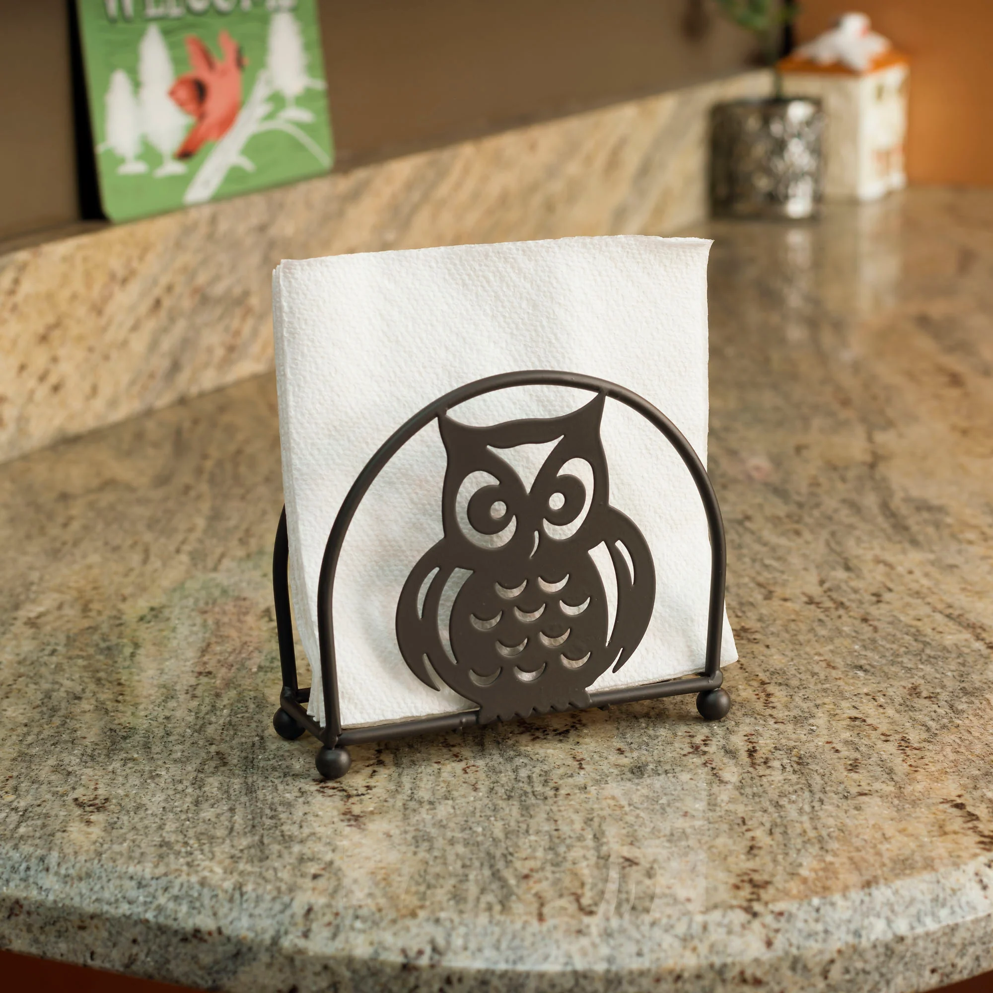 Home Basics Owl Napkin Holder, Bronze - Image 2