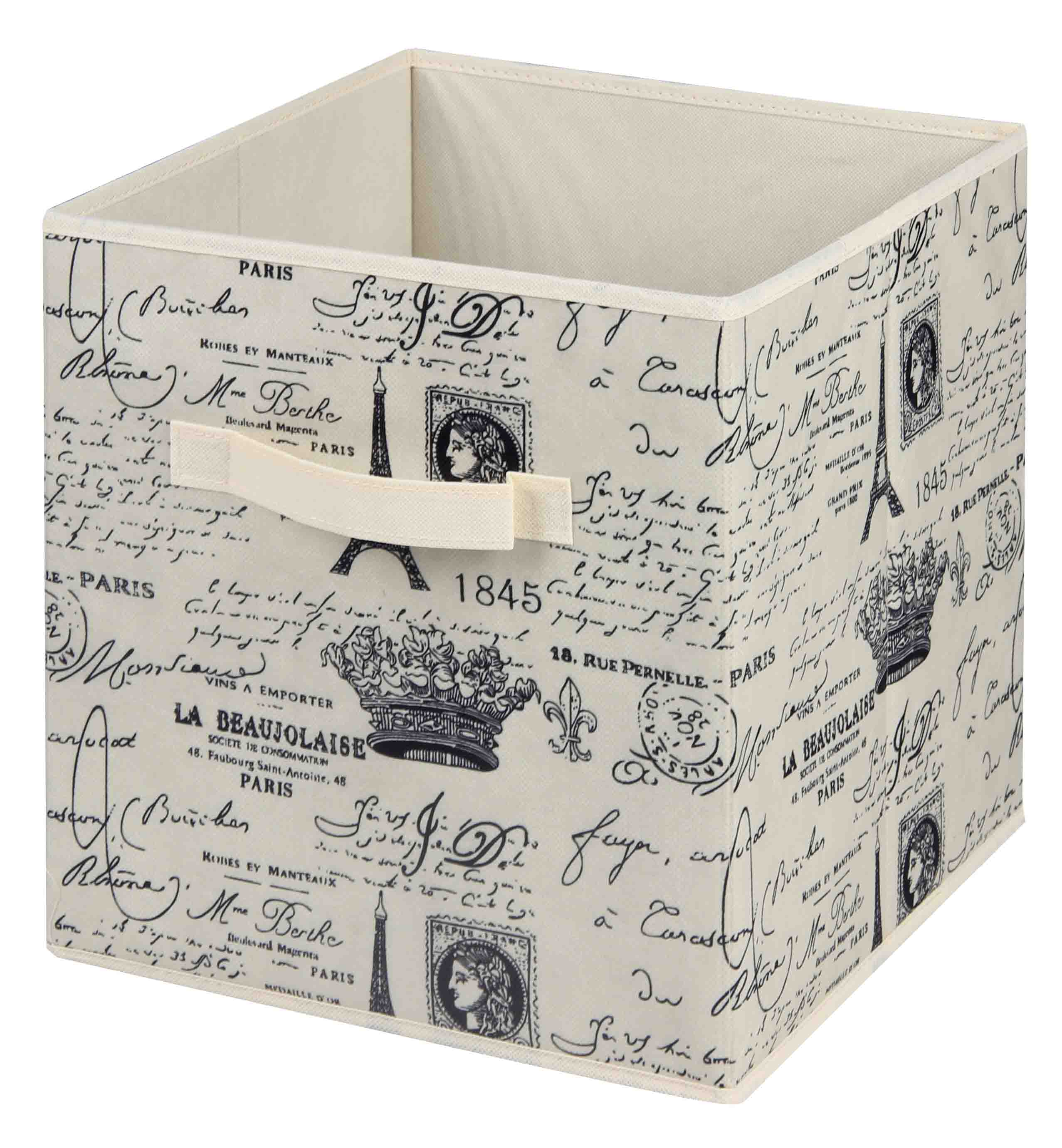 Home Basics Paris Collection  Non-Woven Storage Bin, Natural
