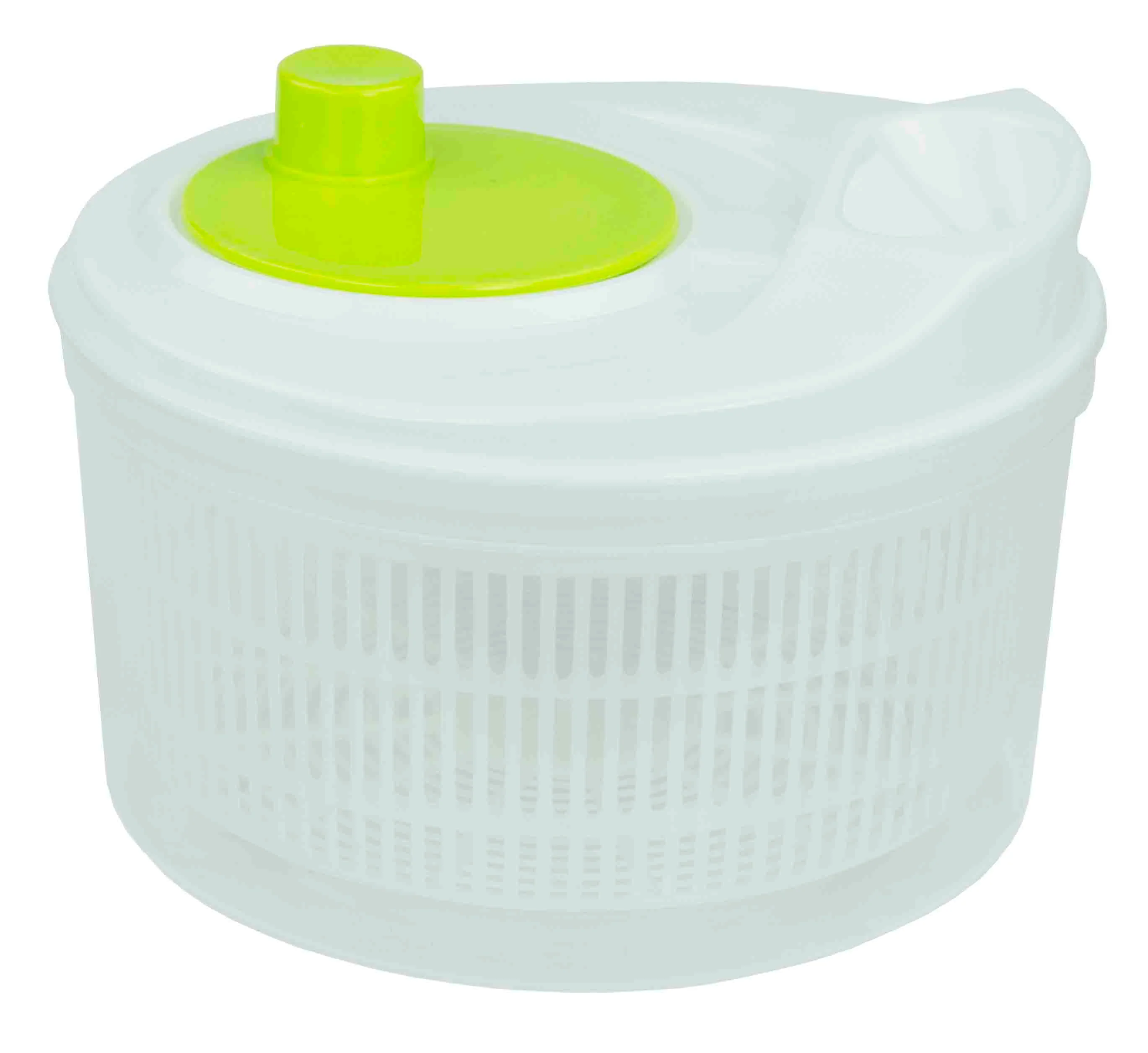 Home Basics Plastic Salad Spinner, White