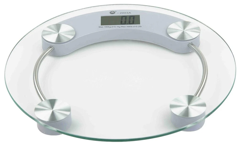 Home Basics Round Digital Glass Bathroom Scale, 13X1.25 Inches - Image 3