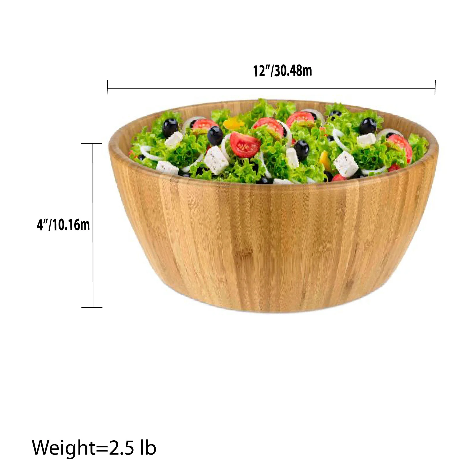 Home Basics Round Salad Bowl - Image 3
