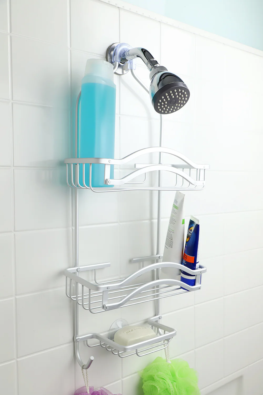 Home Basics Round Single Function Fixed Showerhead, Chrome - Image 4