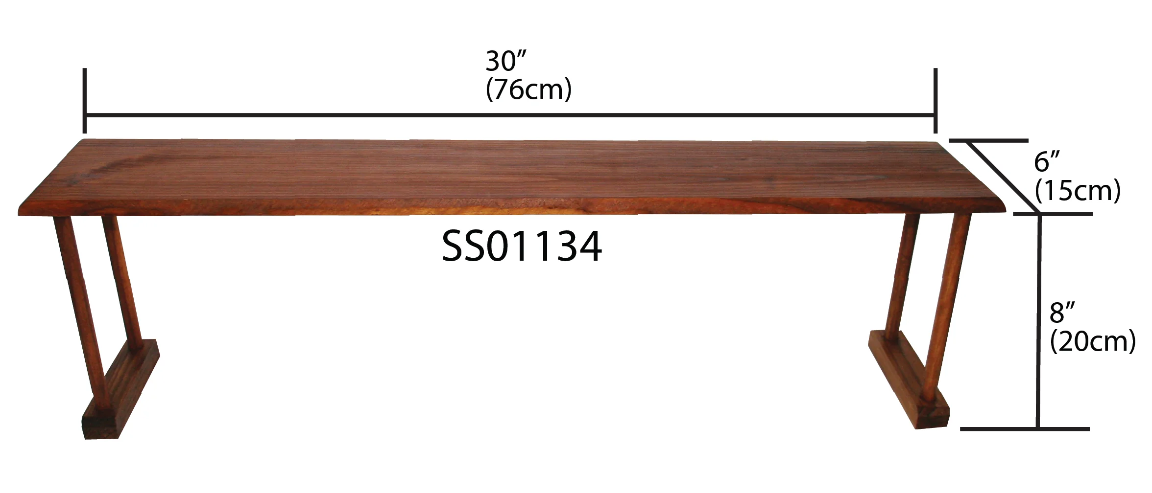 Home Basics Rustic Pine Over Sink Shelf, Wood, 30x6x8 Inches - Image 13