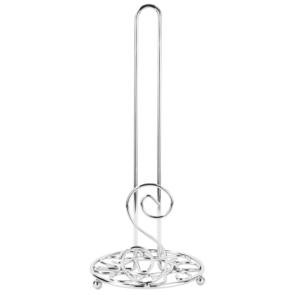 Home Basics Scroll Collection Free-Standing Paper Towel Holder, Chrome - Image 3