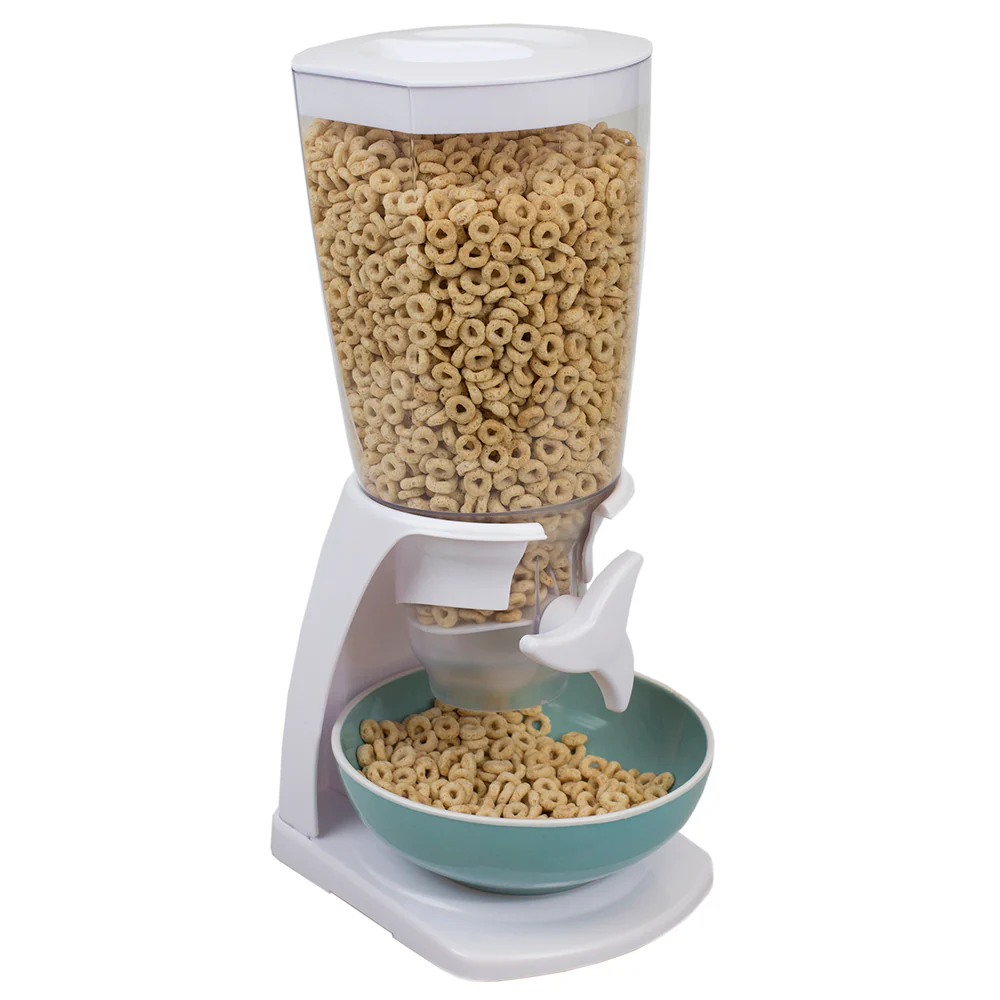 Home Basics Single Cereal Dispenser, White