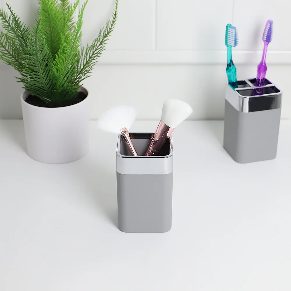 Home Basics Skylar 10 oz. ABS Plastic Tumbler, Grey - Image 4