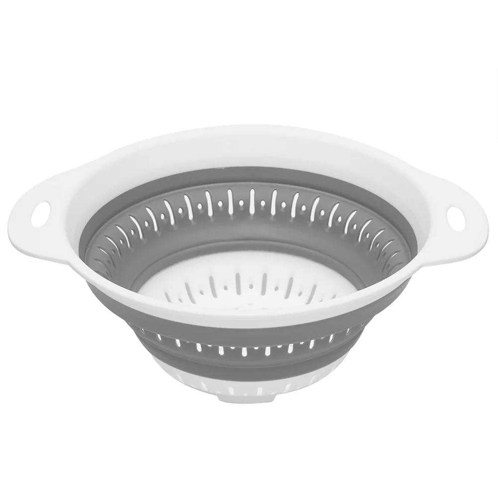 Home Basics Small Collapsible Colander, Grey - Image 2