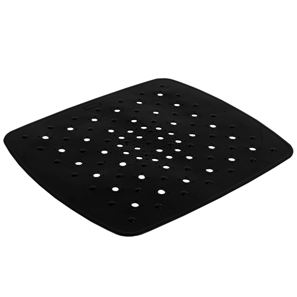 Home Basics Small PVC Sink Mat, Black - Image 3