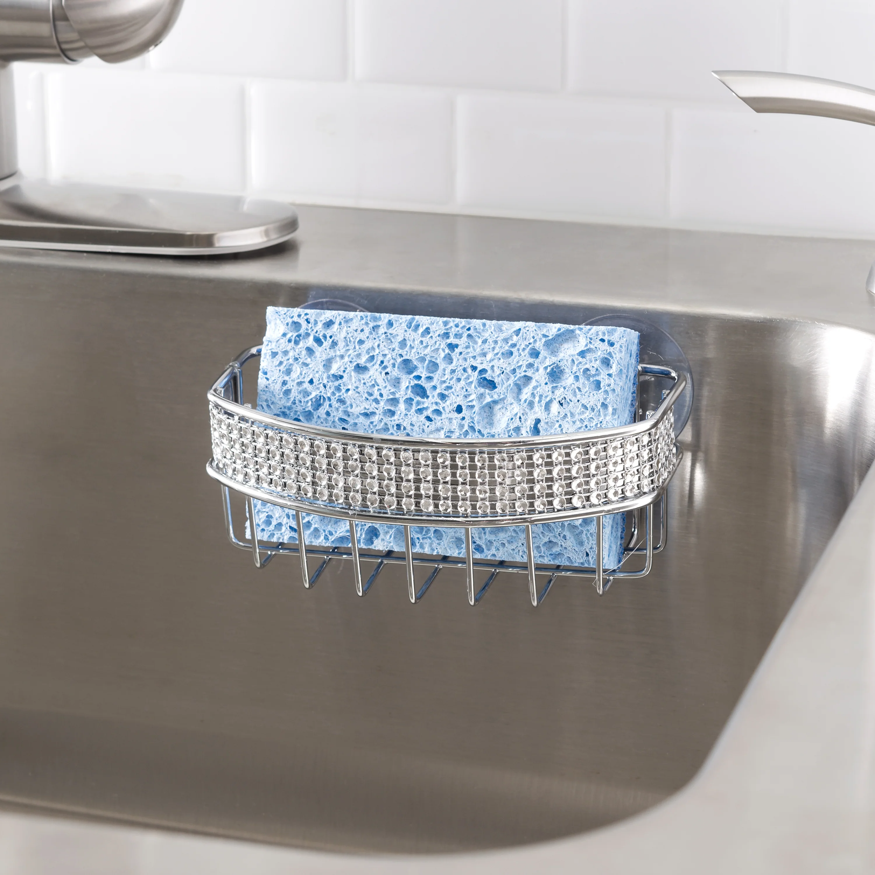 Home Basics Sponge Holder, Chrome - Image 5