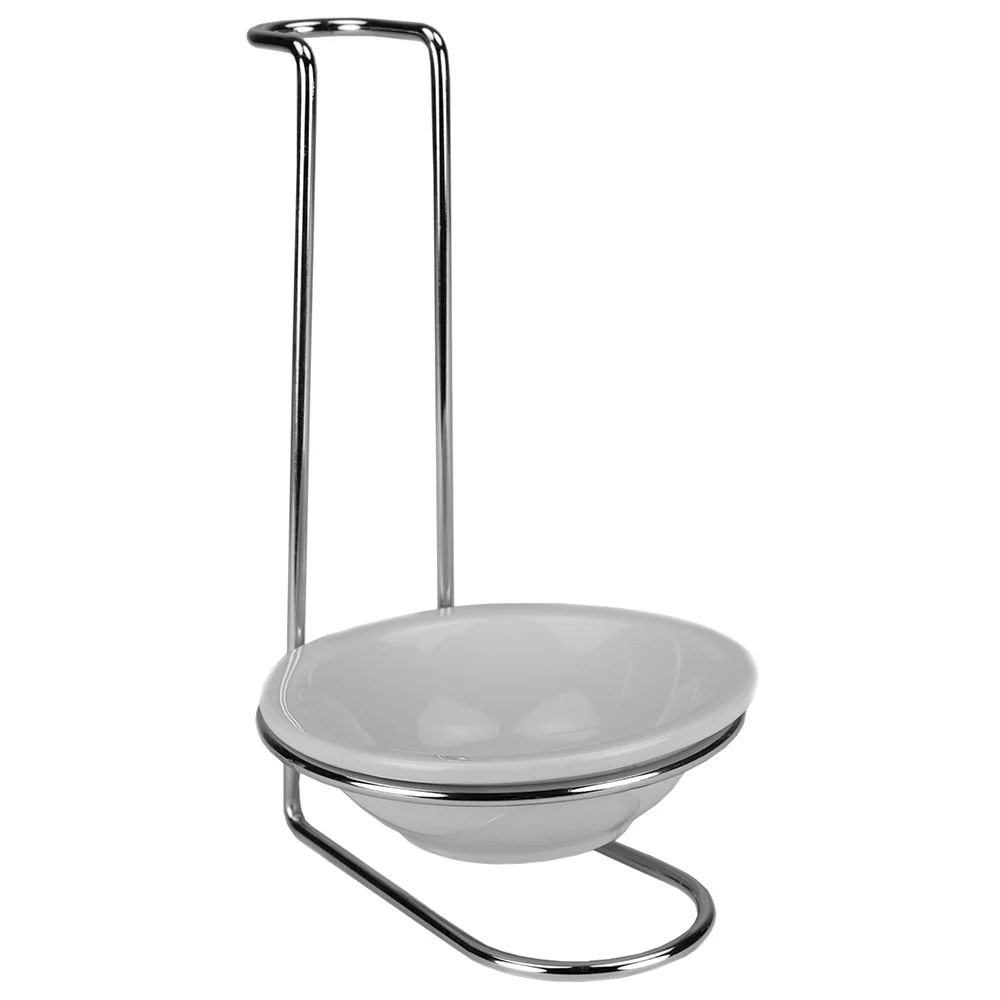 Home Basics Spoon Rest with Tray and Spoon, Chrome - Image 2