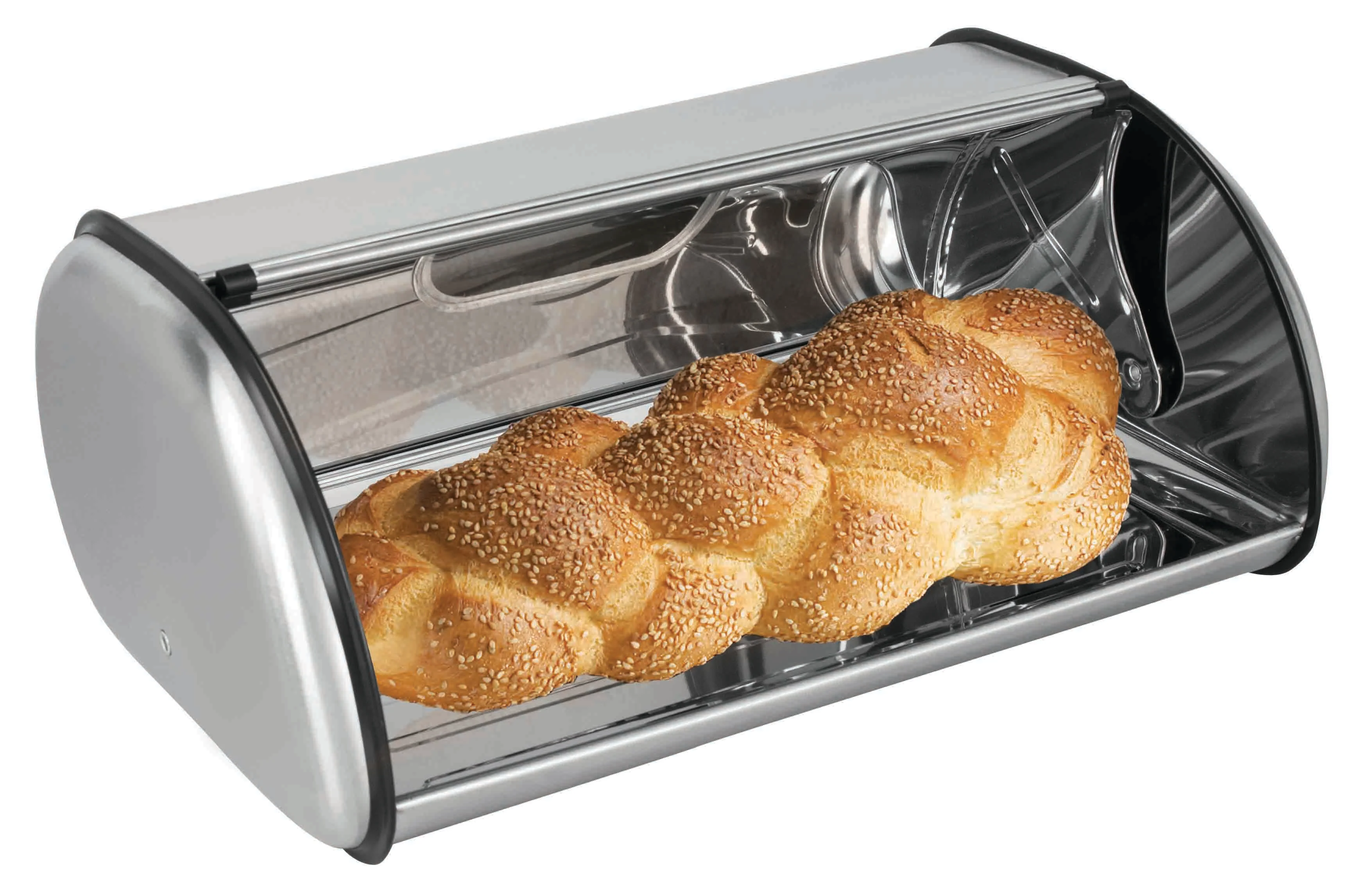 Home Basics Stainless Steel Bread Box, Silver - Image 2