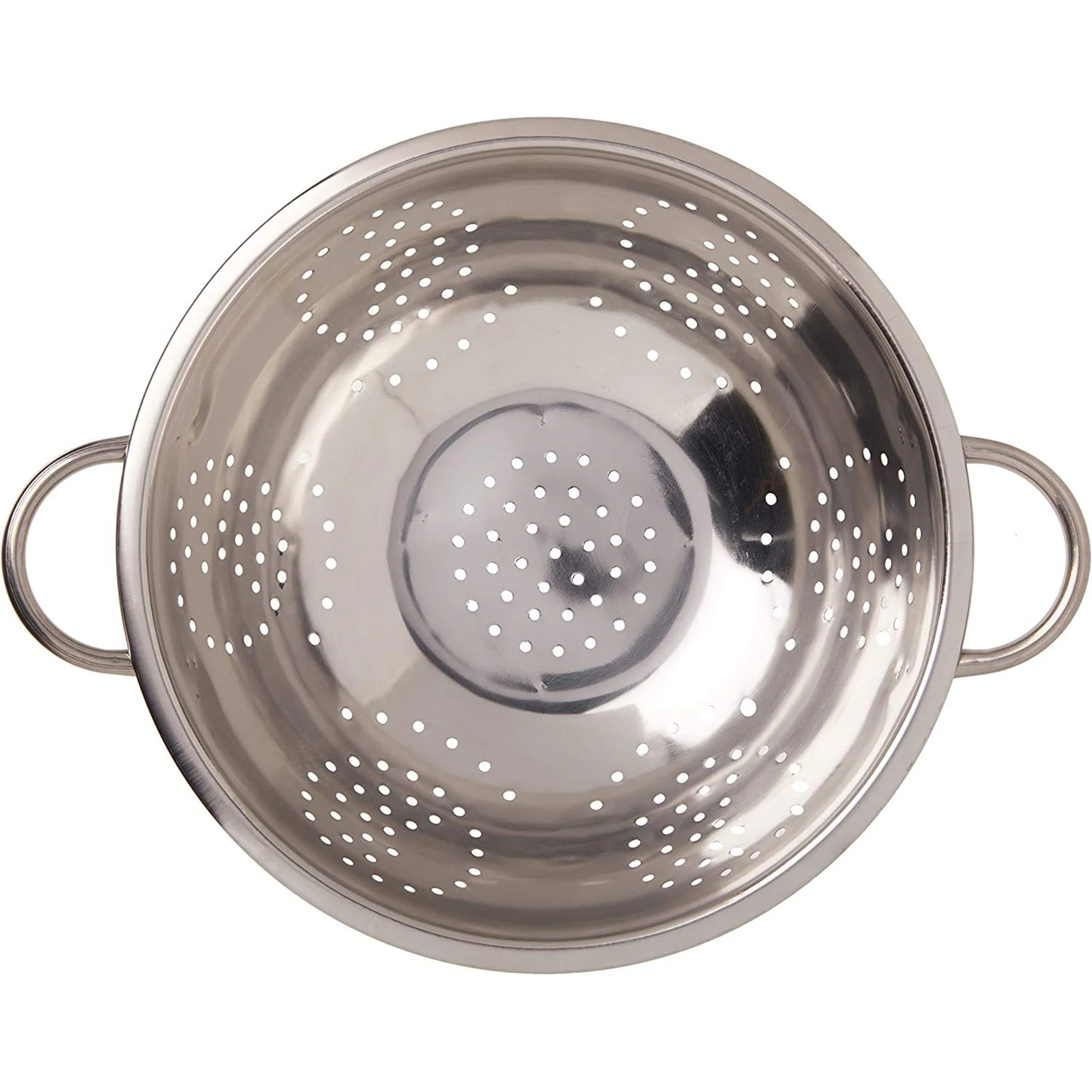Home Basics Stainless Steel Colander and Strainer, Silver, 5-Quart - Image 3