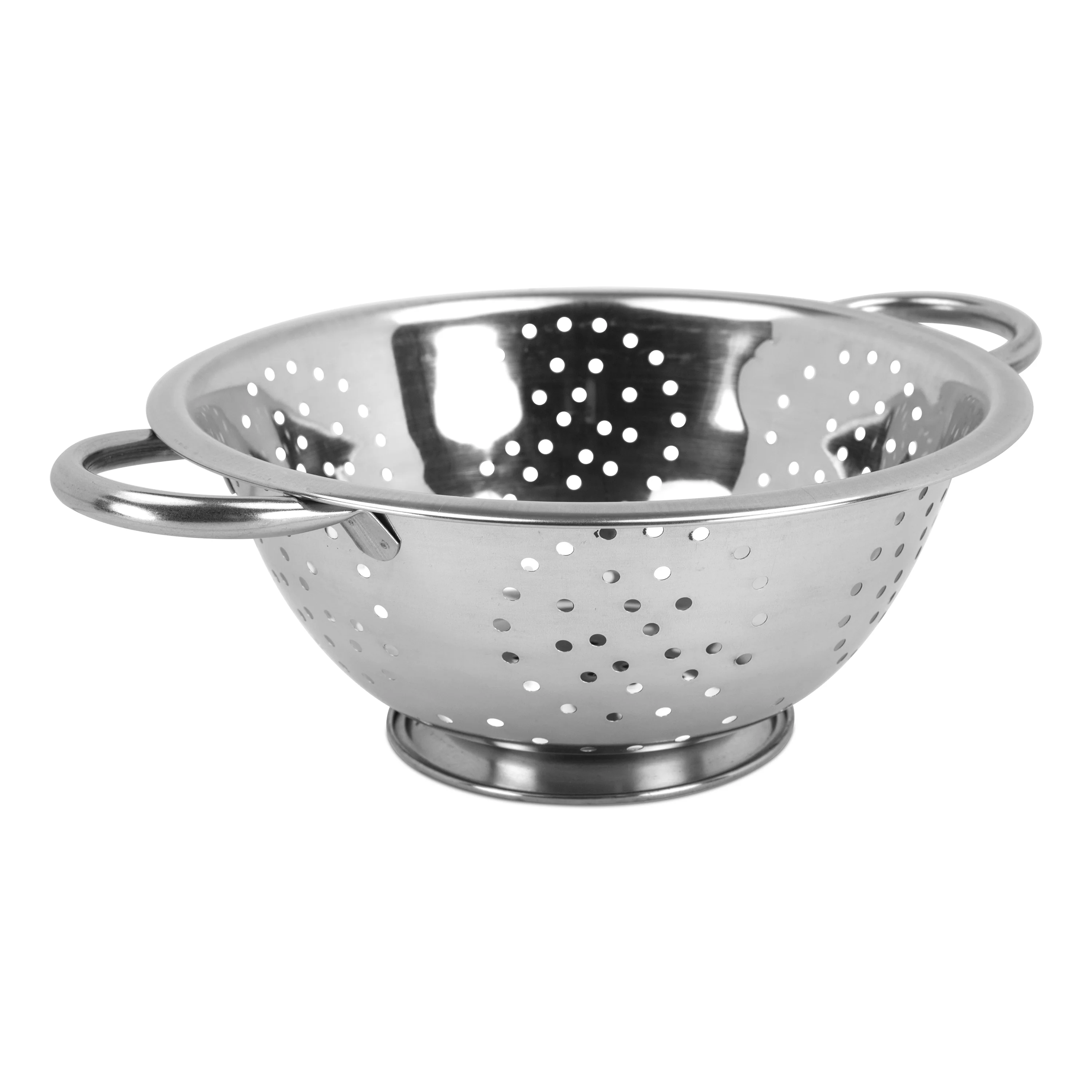 Home Basics Stainless Steel Deep Colander, Silver, 3 Quart - Image 2