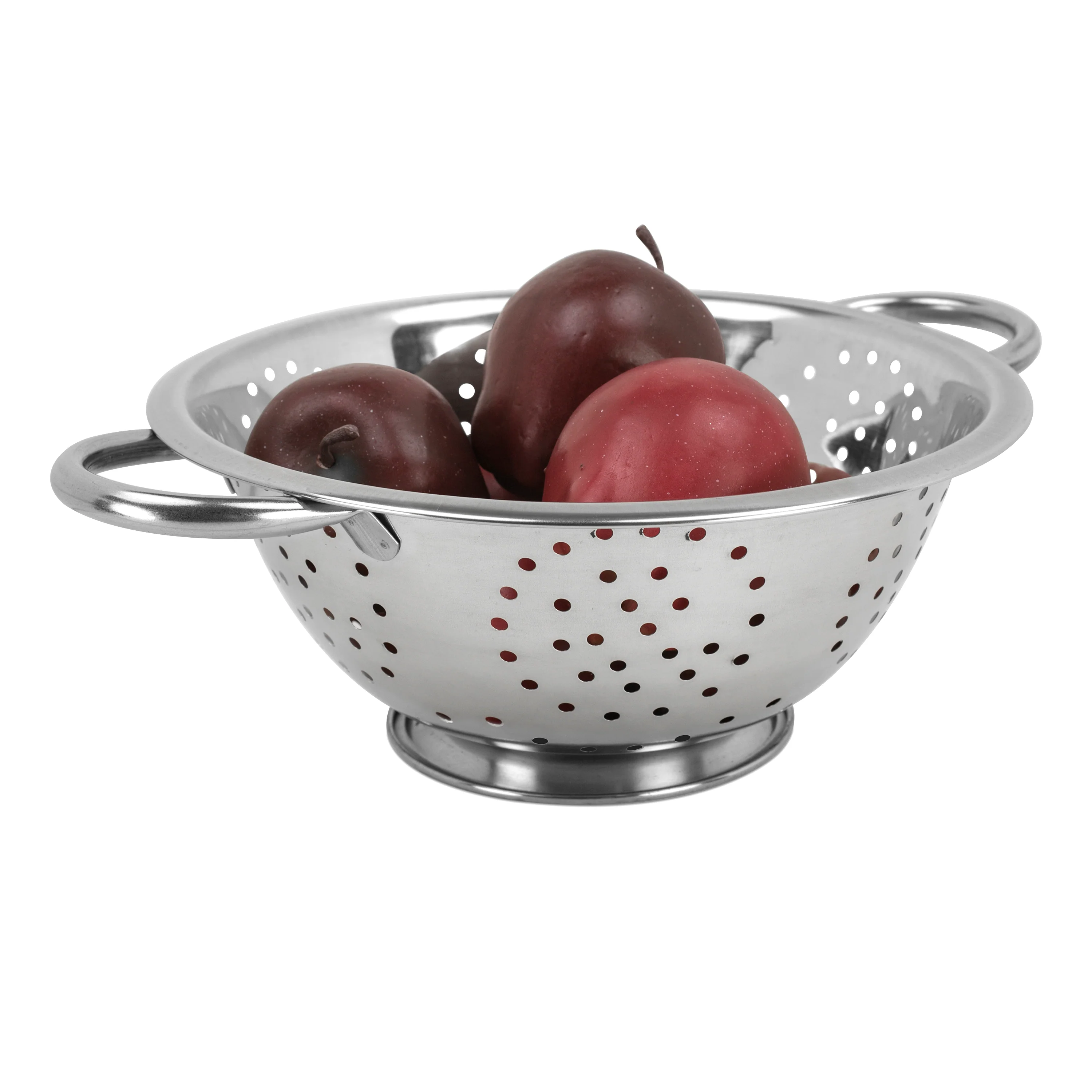 Home Basics Stainless Steel Deep Colander, Silver, 3 Quart - Image 3