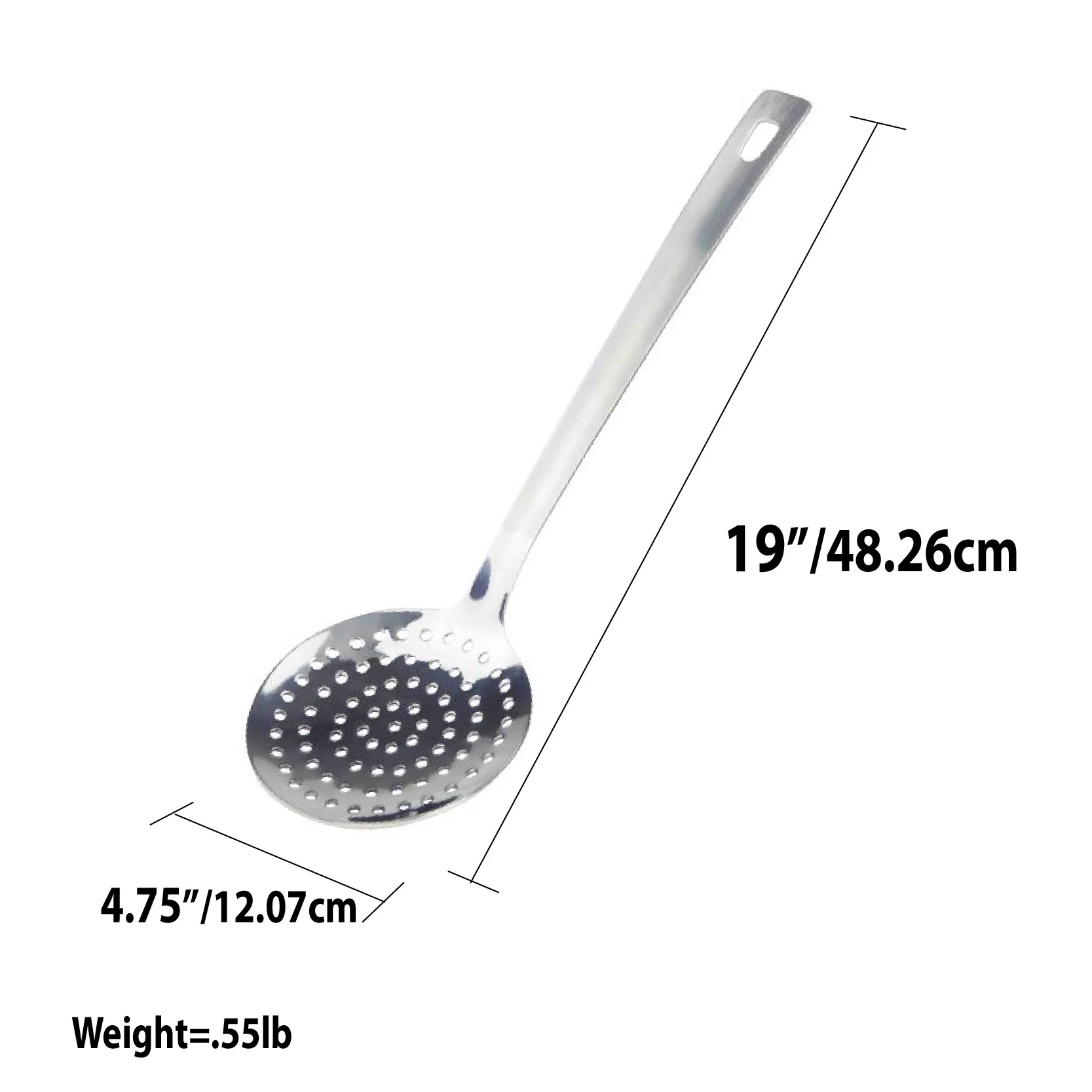 Home Basics Stainless Steel Skimmer, Silver - Image 2