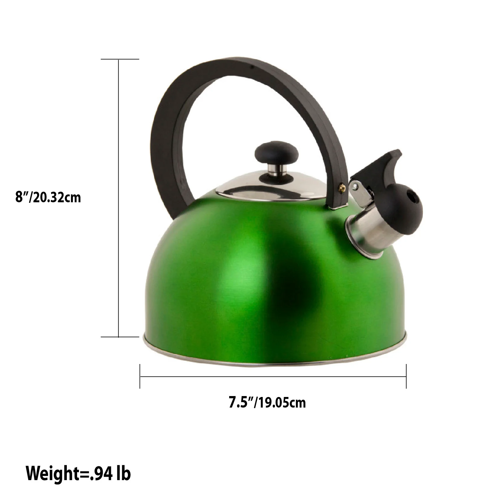Home Basics Stainless Steel Tea Kettle, Silver, 85 Ounces - Image 5