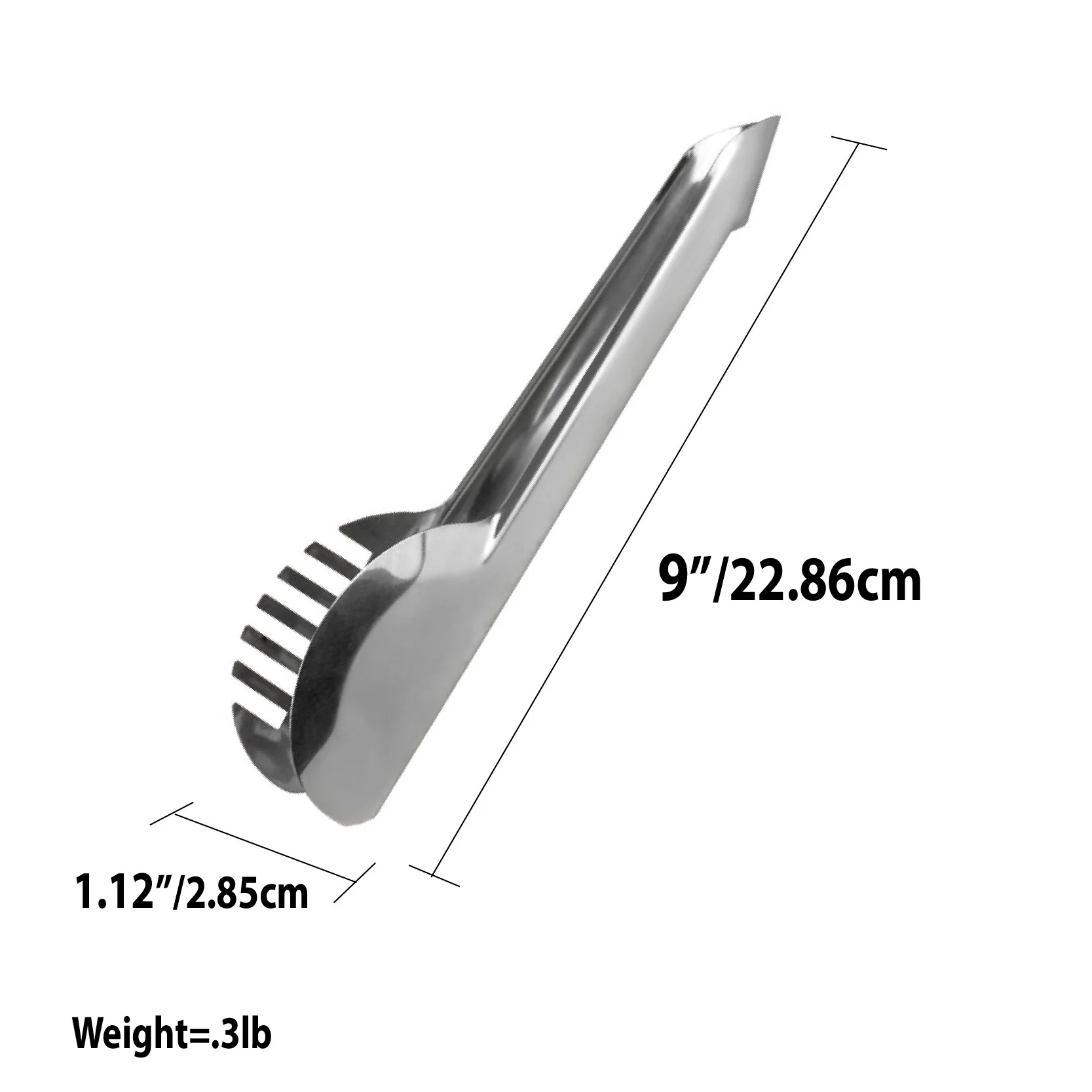 Home Basics Stainless Steel Tongs, Silver - Image 5