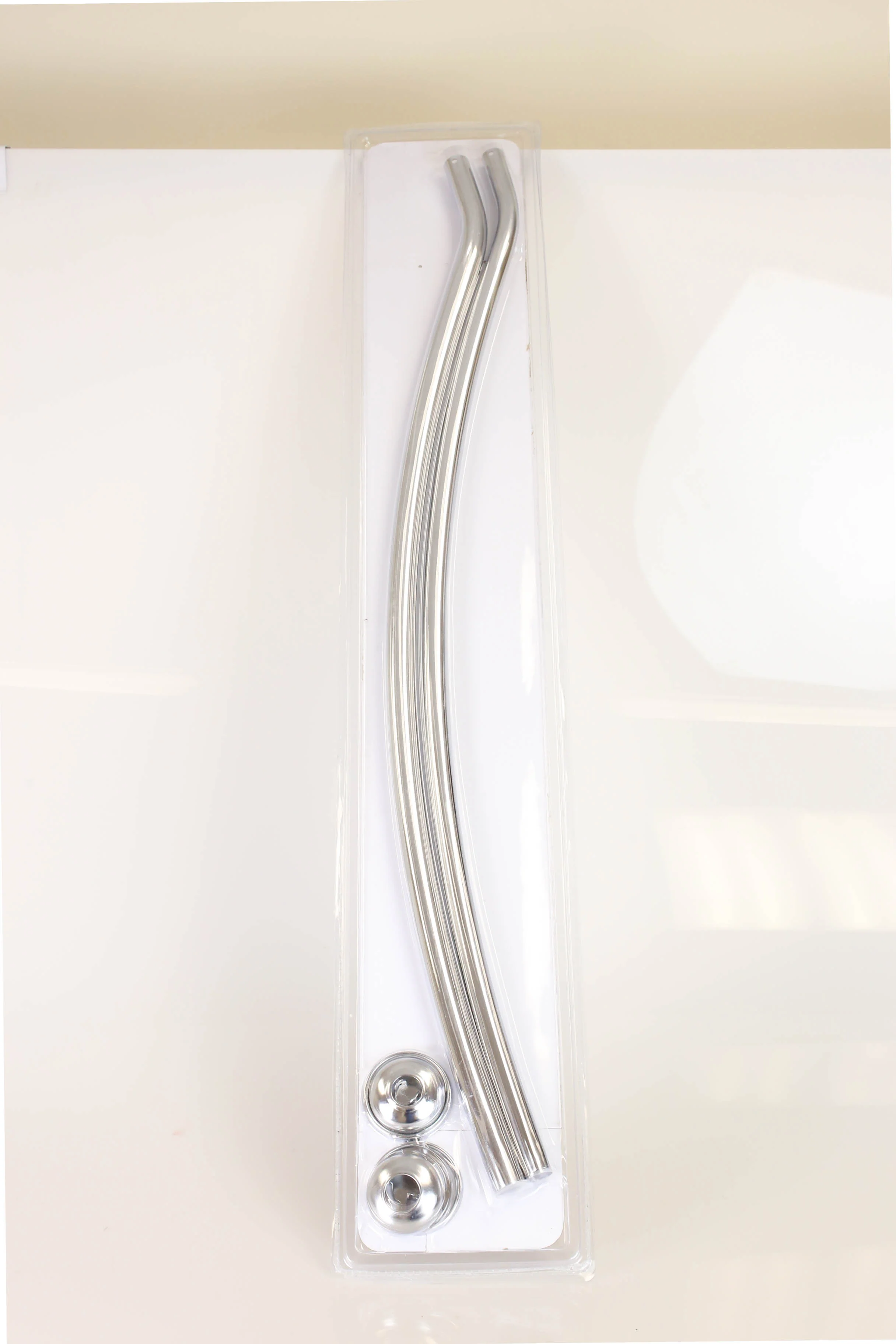 Home Basics Steel Curved Shower Rod, Chrome - Image 3